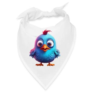 Niedliches Vogelbaby - Bandana - Weiß - Vorne