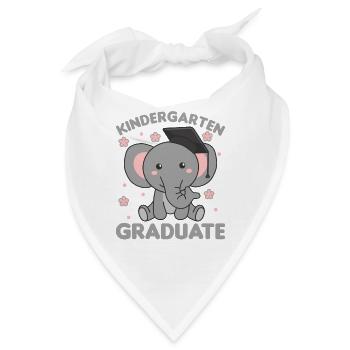 Kids Kindergarten graduate Elefant Graduation - Bandana - Weiß - Vorne