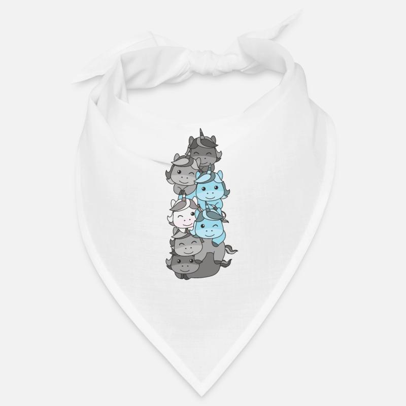 Demiboy Flag Pride LGBTQ Cute Unicorn Stack Bandana