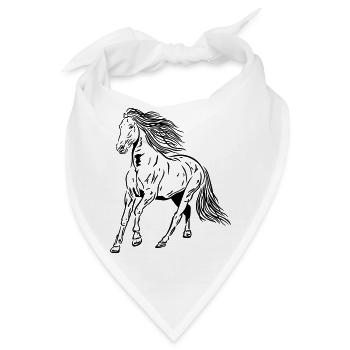 Pferd Hengst - Bandana - Weiß - Vorne