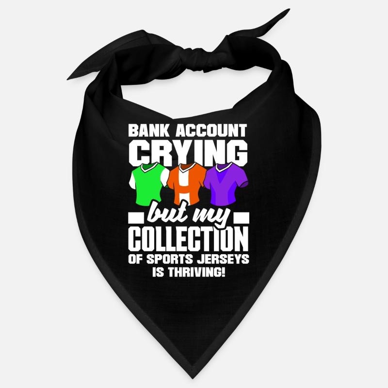 Compte bancaire pleurant, collection de maillots de sport Bandana