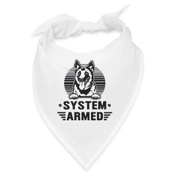 System Armed Police Dog Canine Malinois Lover - Bandana - Weiß - Vorne