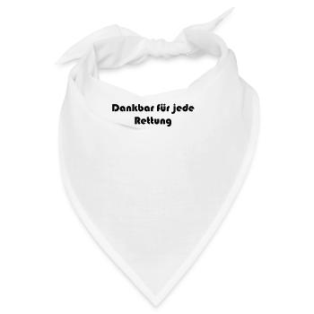 Feuerwehr - Dankbar für jede Rettung - Bandana - Weiß - Vorne