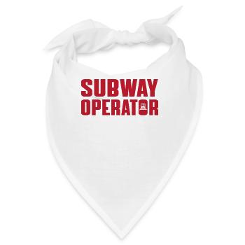 Tolles U-Bahn Fahrer Geschenk - Bandana - Weiß - Vorne