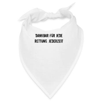Feuerwehr - Dankbar für jede Rettung, jederzeit - Bandana - Weiß - Vorne