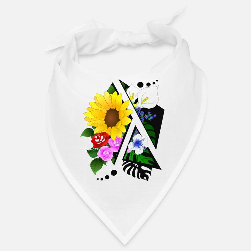 Flower arrangement abstractly cut up Bandana