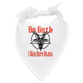 Satan Beelzebub Teufel Gothic Pentagram Mystisch - Bandana - Weiß - Vorne