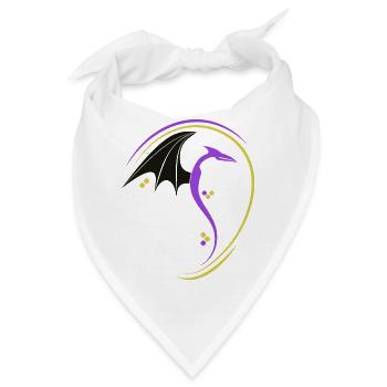 Modern Dragon - Bandana - Weiß - Vorne