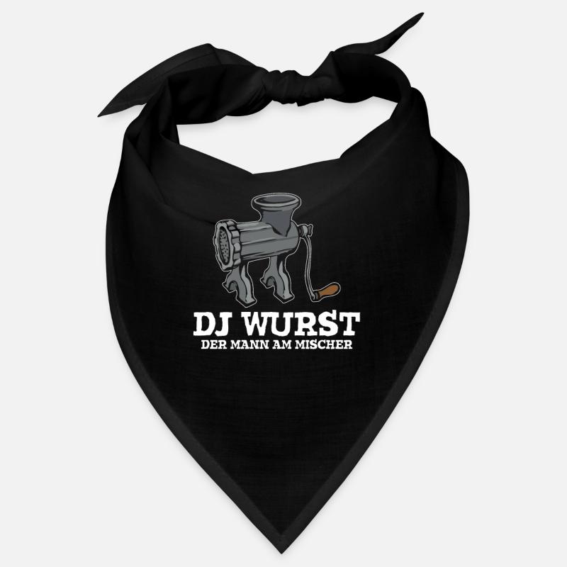 Dj Wurst Der Mann Am Mischer Fleischer Fleischwolf Bandana