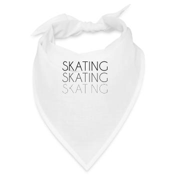 Skating Schriftzug - Bandana - Weiß - Vorne