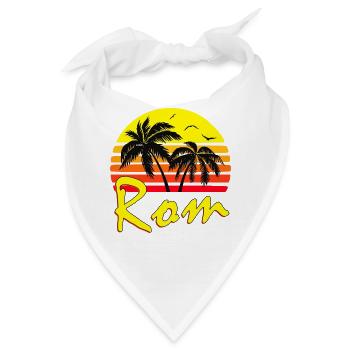 Rom Weinlese-Sonnenuntergang - Bandana - Weiß - Vorne