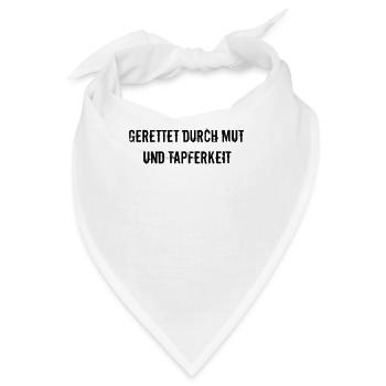 Feuerwehr - Gerettet durch Mut und Tapferkeit - Bandana - Weiß - Vorne