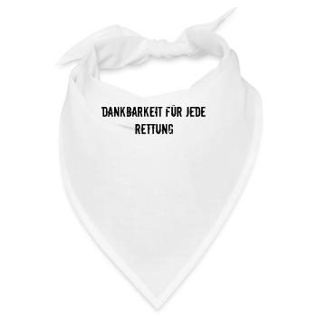 Feuerwehr - Dankbarkeit für jede Rettung - Bandana - Weiß - Vorne