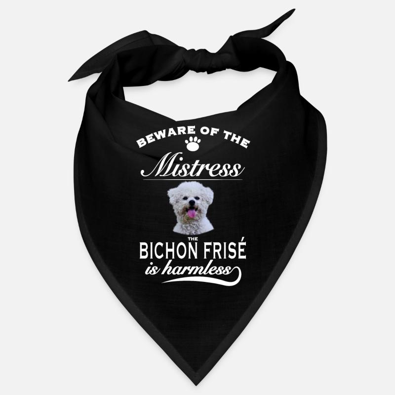 Beware of the mistress, harmless Bichon Frisé Bandana