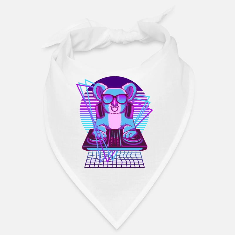 Vaporwave Koala DJ Pult Koala Bandana