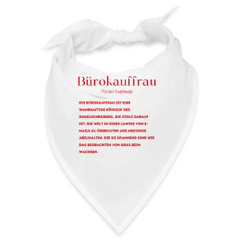 Bürokauffrau Definition - Bandana - Weiß - Vorne