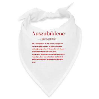 Auszubildene Definition - Bandana - Weiß - Vorne