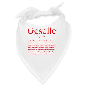Geselle Definition - Bandana - Weiß - Vorne