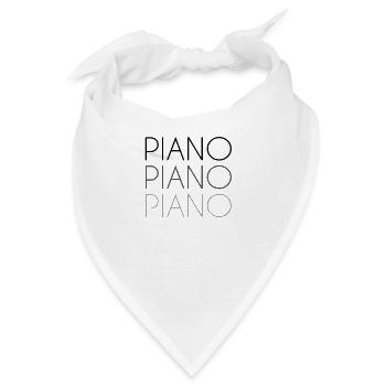 Piano Schriftzug - Bandana - Weiß - Vorne
