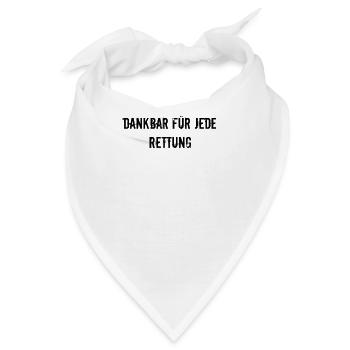 Feuerwehr - Dankbar für jede Rettung - Bandana - Weiß - Vorne