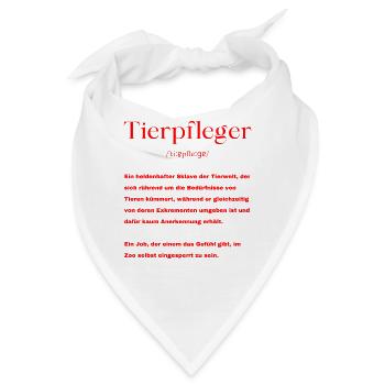 Tierpfleger Definition - Bandana - Weiß - Vorne