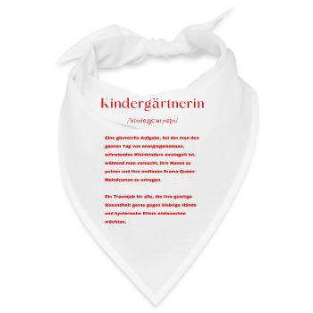 Kindergärtnerin Definition - Bandana - Weiß - Vorne