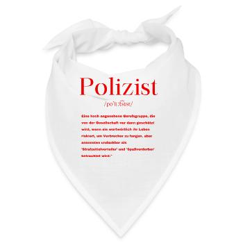 Polizist Definition - Bandana - Weiß - Vorne