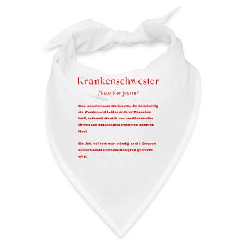 Krankenschwester Definition - Bandana - Weiß - Vorne