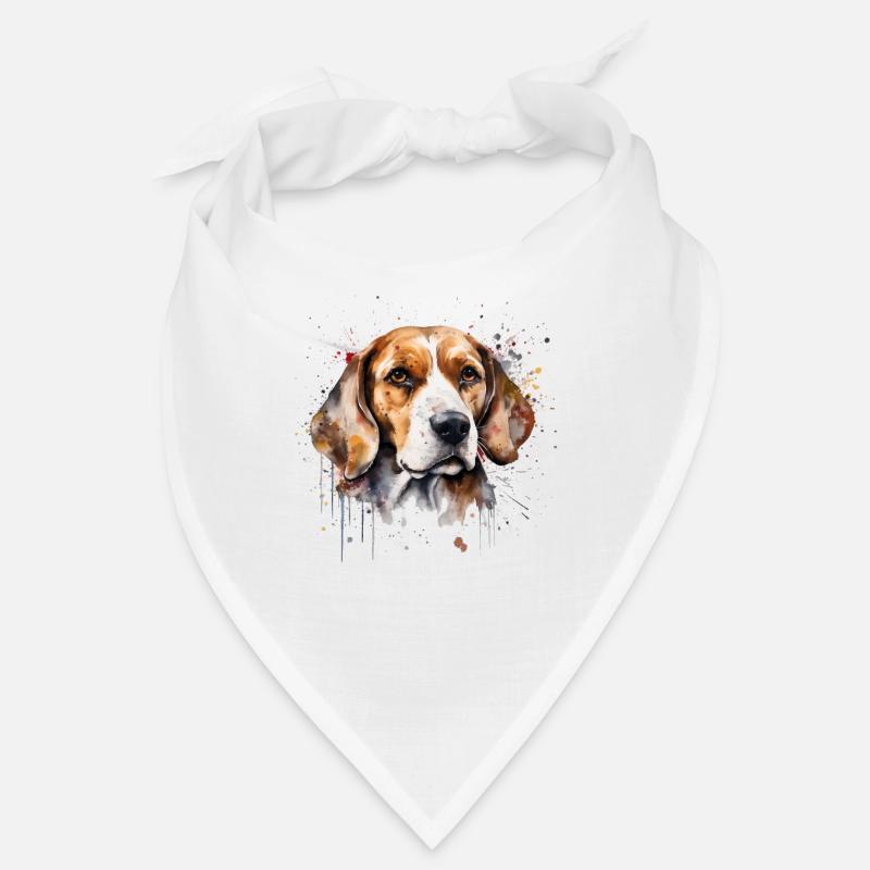 Beagle - Bandana - blanc