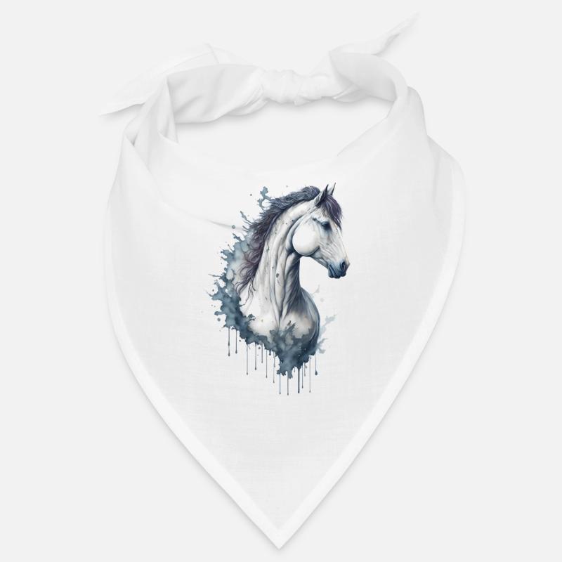 Gracieux cheval élégant aquarelle Bandana