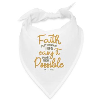 Möglichkeiten der Glaubensbildung - Christliches Zitat - Bandana - Weiß - Vorne