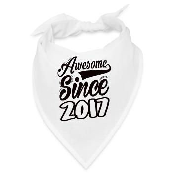 Awesome Since 2017 - Bandana - Weiß - Vorne