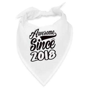 Awesome Since 2018 - Bandana - Weiß - Vorne