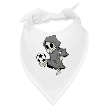 Sensenmann spielt Fußball - Bandana - Weiß - Vorne
