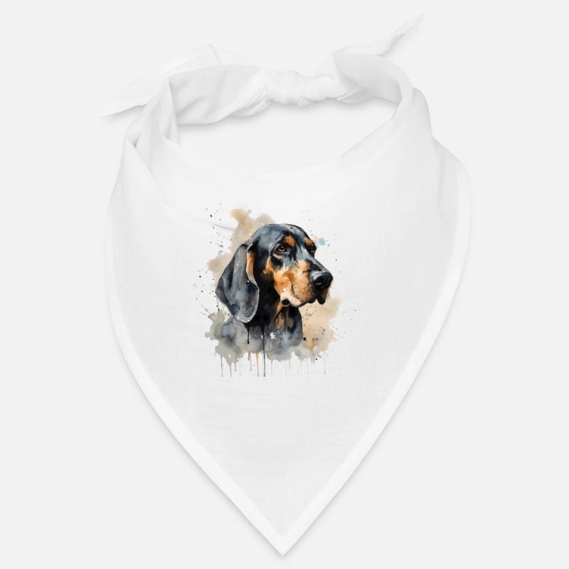 Coonhound noir et beige Bandana
