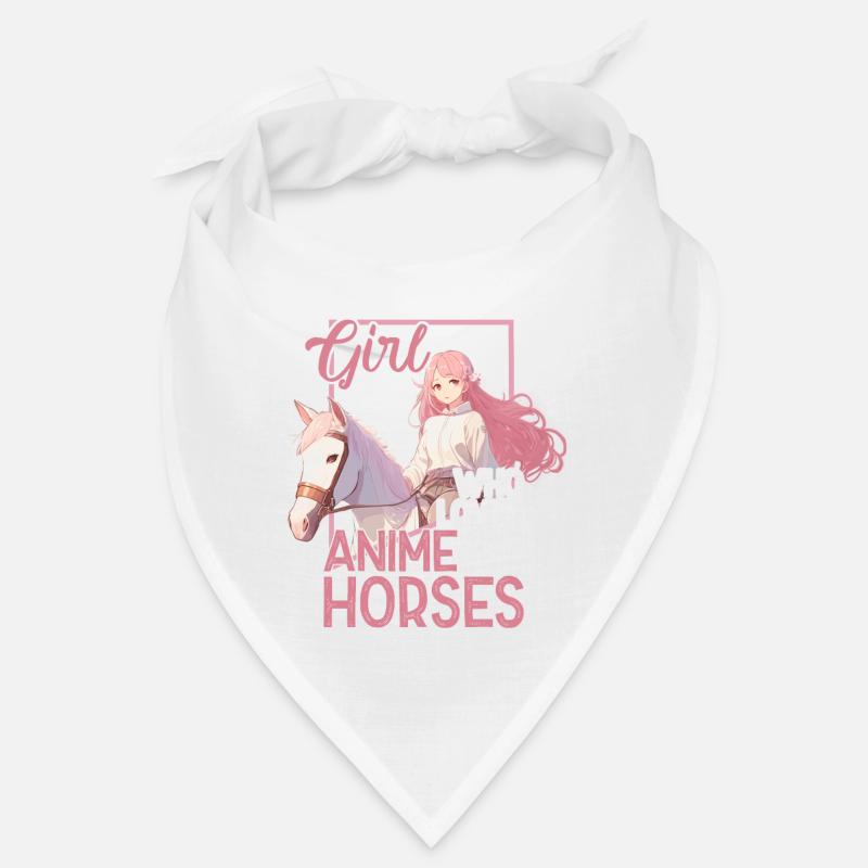 Dicton d’anime de fille de cheval avec dessin de manga Bandana