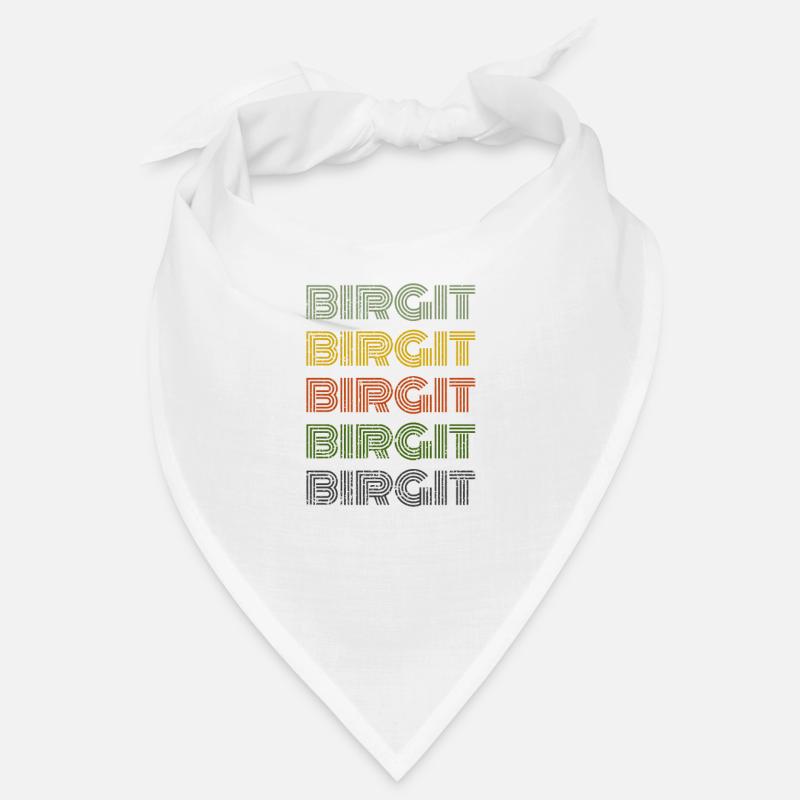 70s Retro Nom Vintage Birgit Personnalisé Bandana
