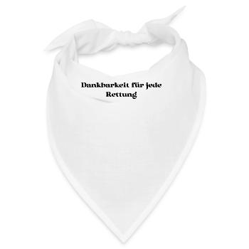 Feuerwehr - Dankbarkeit für jede Rettung - Bandana - Weiß - Vorne