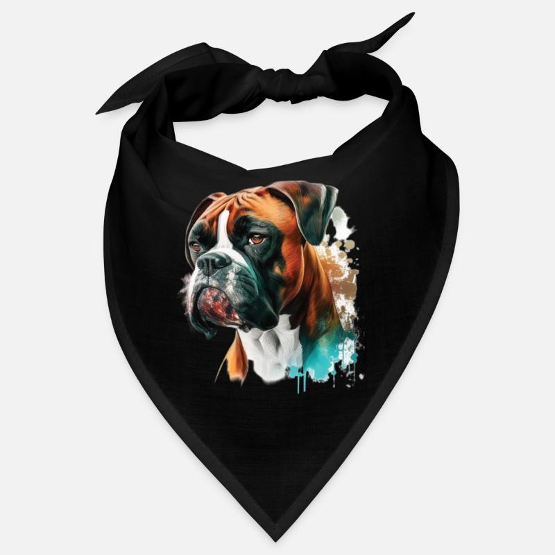 Conception de l’aquarelle allemande Boxer Dog Bandana