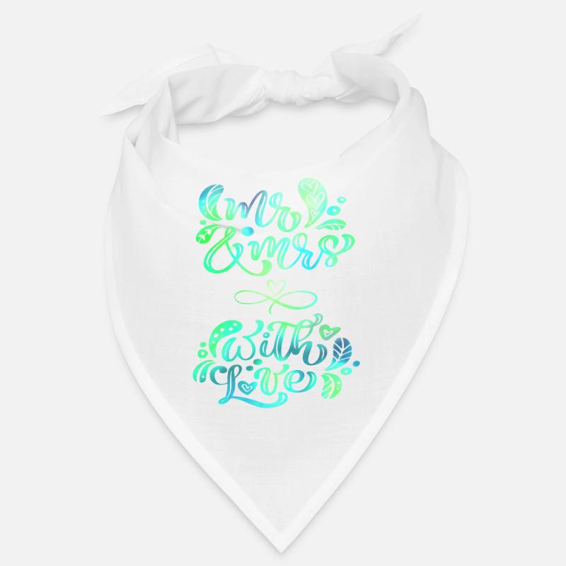 Mr & Mrs, Amour-Amour, Mariage, Typographie de mariage Bandana
