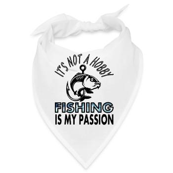 Angeln fischen Fischerei Fischfang Geschenkidee - Bandana - Weiß - Vorne