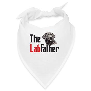 The Labfather, lustiges Labrador-Design - Bandana - Weiß - Vorne