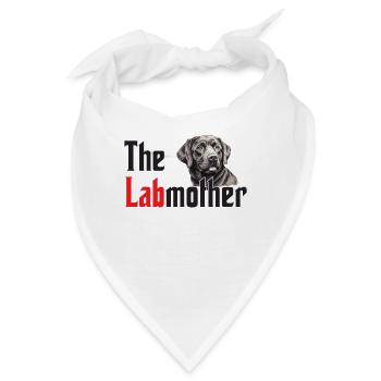 The Labmother , lustiges Labrador-Design - Bandana - Weiß - Vorne