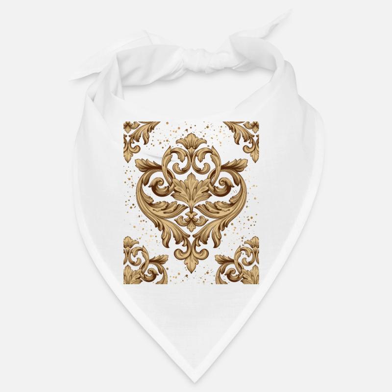 Barock, Barock-Design, Baroque Boho-Ornament - Bandana - Weiß