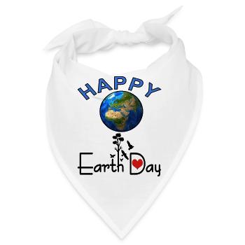 Tag der Erde die Welt retten Umwelt Geschenkidee - Bandana - Weiß - Vorne