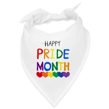 Happy Pride Month Regenbogen Pride - Bandana - Weiß - Vorne