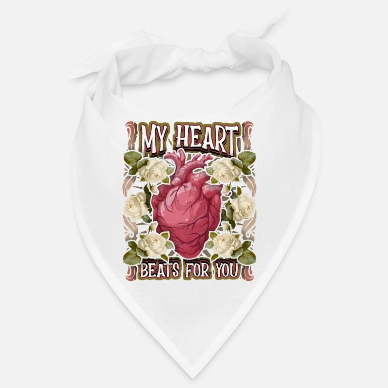 Anatomisches Herz, vintage Valentinstag Spruch Bandana