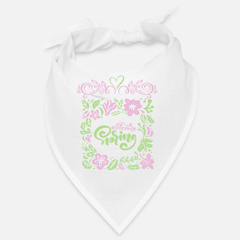 Spring, Saying Welcome-Spring, Typography Bandana