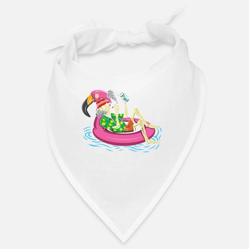 Tropical Flamingo Skeleton Bone Hello Summer Bandana