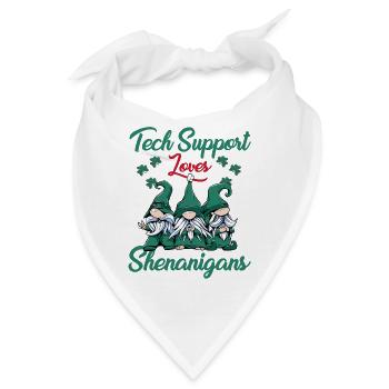 Technischer Support Liebt Spielereien St. - Bandana - Weiß - Vorne